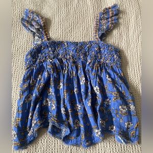 Free People Nala Printed Babydoll Top- New w/ Tags